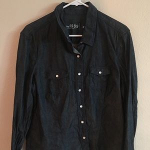 Gap 1969 denim button/snap down top